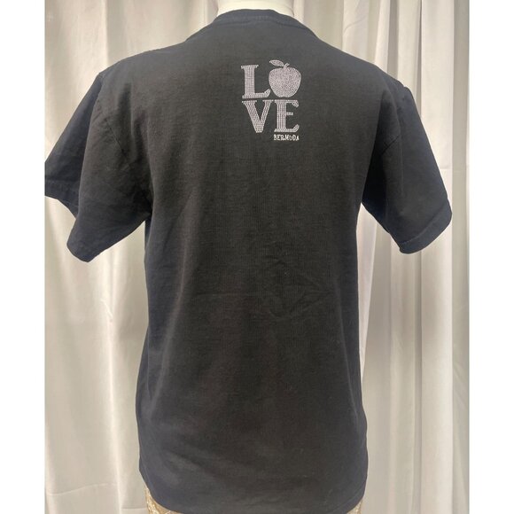 The Phantom Women's Black multicolor LOVE Short Sleeve T-Shirt Size M SKU 2200 - Picture 2 of 6